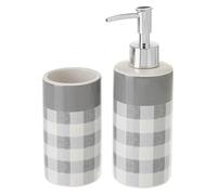 Space Home - Accessori da Bagno - Dispenser di Sapone - Porta Sapone e Spazzolino - Portasapone Liquido Ricaricabile per Sapone, Lozioni e Fragranze - Dosatore di Sapone + Porta Spazzolino