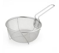 Space Home - Cestello Friggitrice Profonda In Acciaio Inossidabile - Colino Pieghevole - 23 cm