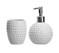 Space Home - Set Bagno Accessori - Porta Sapone e Spazzolino - Portasapone Bagno Liquido Ricaricabile per Sapone - Dosatore di Sapone + Porta Spazzolino - Set da Bagno & Kit Bagno