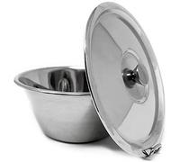 Space Home Stampo per Budino 20 cm in Acciaio Inossidabile con Coperchio - Cottura Uniforme, Ideale per Flan, Babà, Panna Cotta e Pasticceria Casalinga