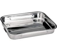 Space Home - Teglia da Forno - Teglia Universale da Forno - Teglia per Arrosti - Teglia per Cottura - Pirofila da Forno - Pirofila per Arrosti - Acciaio Inossidabile - 35 x 26 cm