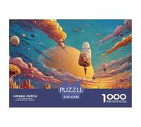 Space Invader City 1000 Pezzi Carta Ecologica Puzzle Floating City Antistress Gioco Creativo Puzzle Per Bambini 52x38cm/1000pcs