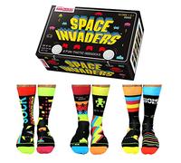 Space Invaders - Calze Oddsocks in 39-46, set da 6 pezzi, Nero, 39-46