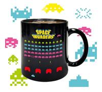 Space Invaders - Tazza con cambio di colore, decorazione retrò per gli appassionati di accessori anni '80, volume di riempimento 350 ml, tazza da caffè per nostalgici, Space Invaders