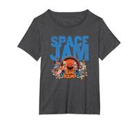 Space Jam A New Legacy Tune Squad Maglietta, Donna Plus-Size, Grigio Scuro, 5X