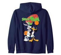 Space Jam Looney Tunes Bugs Daffy Basket Classic Heroes Felpa con Cappuccio