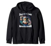 Space Kitty Crew Meowter Space Explorers Simpatico Gattino cosmico Felpa con Cappuccio