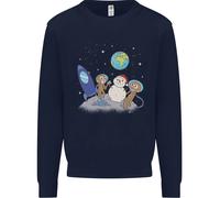 Space Monkeys Alieni UFO Babbo Natale Uomo Felpa Maglione