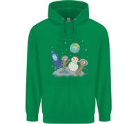 Space Monkeys Alieni UFO Natale Pupazzo di Neve Bambini Felpa con Cappuccio