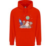 Space Monkeys Alieni UFO Natale Pupazzo di Neve Bambini Felpa con Cappuccio