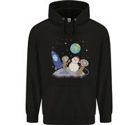 Space Monkeys Alieni UFO Natale Pupazzo di Neve Bambini Felpa con Cappuccio