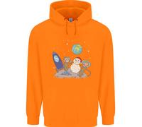 Space Monkeys Alieni UFO Natale Pupazzo di Neve Bambini Felpa con Cappuccio