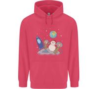 Space Monkeys Alieni UFO Natale Pupazzo di Neve Bambini Felpa con Cappuccio