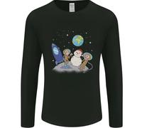 Space Monkeys Alieni UFO Natale Pupazzo di Neve Uomo Maniche