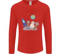 Space Monkeys Alieni UFO Natale Pupazzo di Neve Uomo Maniche