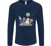 Space Monkeys Alieni UFO Natale Pupazzo di Neve Uomo Maniche