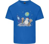 Space Monkeys Alieni UFO Pupazzo Di Neve Di Natale T-Shirt Per Bambini