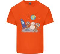 Space Monkeys Alieni UFO Pupazzo Di Neve Di Natale T-Shirt Per Bambini