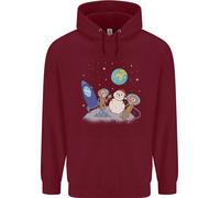 Space Monkeys Aliens UFO Natale Pupazzo Di Neve Felpa