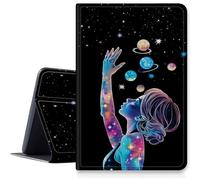 Space Nebula Girl Custodia per Samsung Galaxy Tab A9 Plus 11 pollici 2023 (SM-X210/X216/X218), copertura intelligente protettiva con angoli di visualizzazione multipli con funzione di spegnimento