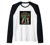 Space New Year Eve Christmas Cats Meow Style Illustration Maglia con Maniche Raglan