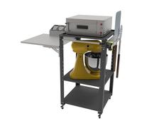 Space one pizza- carrello porta per forno per pizza - Tavolo da esterno per forno - Tavolo per forno per pizza da esterno - Tavolo con quattro ruote - pizza oven table