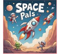 Space Pals: Coloring Book for All Ages with Friendly Astronauts, Aliens, and Rockets in Bold, Relaxing Line Art