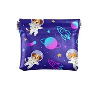 Space Pets - Portamonete da donna in pelle, con porta carte di credito, per ragazze e signore