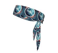 Space Planet Earth Print - Fascia per capelli sportiva, per allenamento, corsa, yoga, taglia unica
