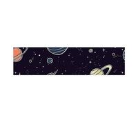 Space Planet Pattern Large Party Banner Sign Wall Hanging Sfondo Banner Festa di Compleanno Fondali per Capodanno Laurea Matrimonio Compleanno Festa Decorazione 120x30cm