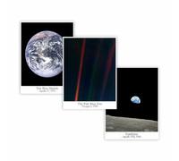 Space Prints Earthrise, Pale Blue Dot and The Blue Marble (30cm x 40cm inch Print)