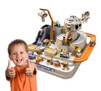 Space Race Track Toy - Strada inerziale, labirinto colorato, avventura, set di veicoli puzzle, design interattivo per auto, set di percorsi spaziali, regalo per bambini