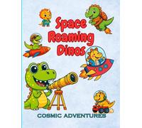 Space Roaming Dinos- Cosmic Adventures, Dinosaurs, Rockets, and Space Adventures Coloring Book: Fun Cosmic Dino Scenes for Kids Ages 6-12 (Space Dinosaur Coloring Adventures)