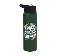 Space Rocks Letteralmente Divertente Asteroide Meteor Stainless Steel Insulated Water Bottle