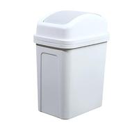 Space Saving Bathroom Bin - Kitchen Trash Can ¦ 34x25x17cm Garbage Bin with Sliding Lid, ABS Trash Containers for Indoor Display, Home Accessory Garbage Basket, Bedroom Wastebasket for Daily Use