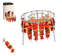 Space-Saving Professional Air Fryer Skewer System - Vertical Hanging Rack & Stainless Skewers for Even Heat Distribution | Kabob Set for Chicken/Vegetables (36 Skewer)