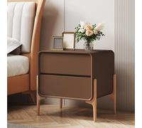 Space-Saving Wooden Nightstand - Elegante lettino con design mortise Ample Storage and Easy Grip Grooved Handle for Small Rooms and Apartments