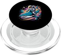Space Shark Galactic Cosmic Spaceman Equitazione Uno Squalo PopSockets PopGrip per MagSafe