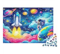 Space Shuttle Puzzle 1000 Pezzi per Adulti Astronauta Colorato Universo Scena Gioco di Puzzle 1000 Pezzi Relax Casa Famiglia Regalo 70x50cm/1000pcs
