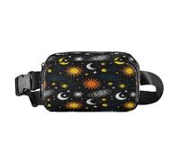 Space Star Nebula Nero Elegante Marsupio Borsa a Tracolla per piccoli uomini d'affari Grande Capacità con Cinghia Regolabile per Viaggi Vacanza Running mandiles para mujer de cocina