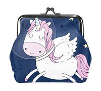 Space Star Unicorn Cute Coin Purse Kiss Lock Change Purse Vintage Trinkets Pouch