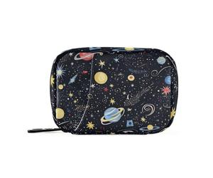 Space Starry Sky Cosmic Planet - Borse per pillole riutilizzabili con scomparti staccabili, organizer portatile per pillole da giorno