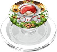 Space Themed Gnome For Sunflower Mom Funny Astronomy Teacher PopSockets PopGrip per MagSafe