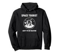 Space Tourist Lost? I'm On Vacation Emblema Esploratore cosmico Felpa con Cappuccio