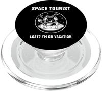 Space Tourist Lost? I'm On Vacation Emblema esploratore cosmico PopSockets PopGrip per MagSafe