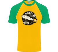Space Trip Rocket Ship Astronaut Uomo S/S Baseball T-Shirt