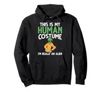 Space UFO Spaziale Science Fiction Costume divertente Alien Felpa con Cappuccio