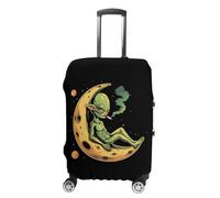 Space Weed Smoking Moon Alien Travel Luggage Cover Lavabile Anti-Graffio Bagaglio Valigia Protector, Stile:, XL