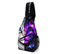 Space Witch Cat Black Goth Kitten Art Uomo Donna Borsa Monospalla Regolabile Crossbody Bag Antifurto Borsa A Tracolla Per Campeggio Lavoro Sportivo