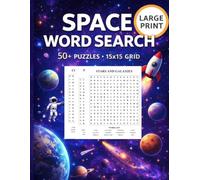 Space Word Search: 50+ Large-Print Puzzles for Relaxation & Brain Exercise